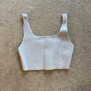 Babaton by Aritzia Sculpt Knit Squareneck Cropped Tank in Medium